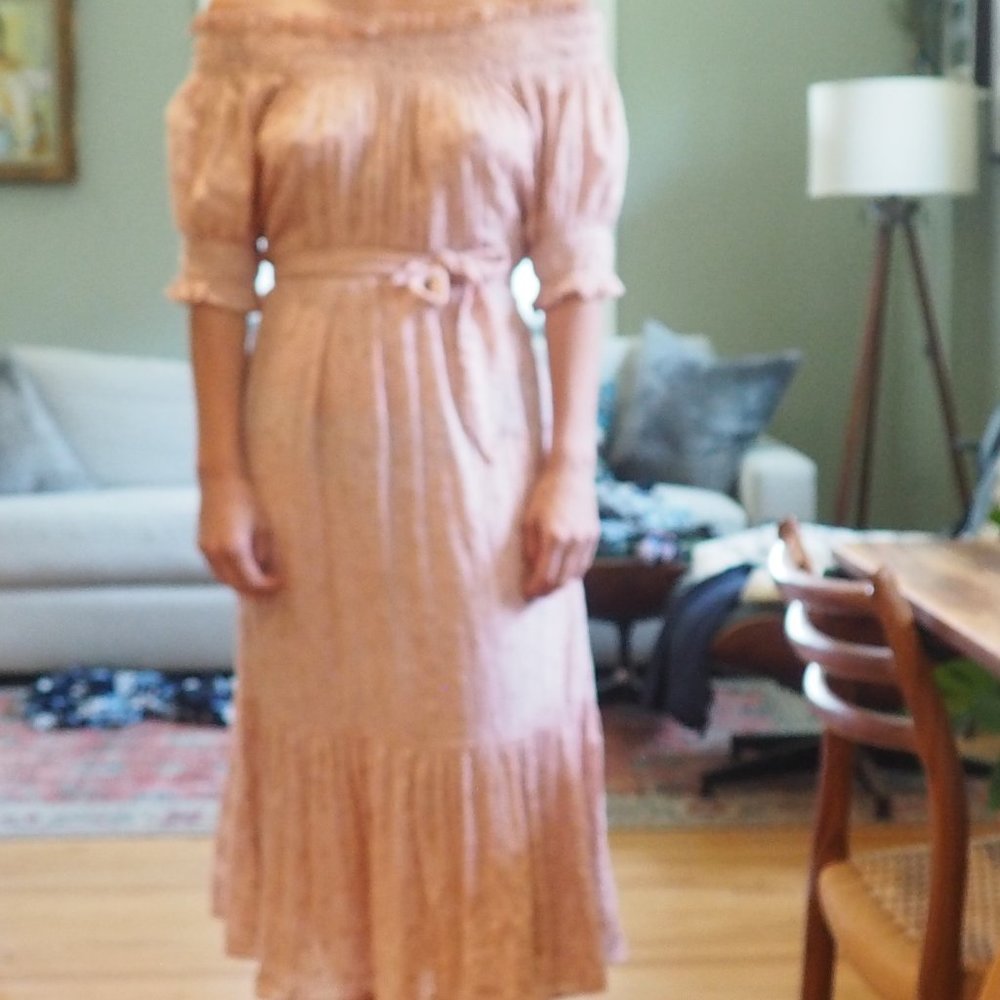 Doen Pink Nightgown Eyelet Dress